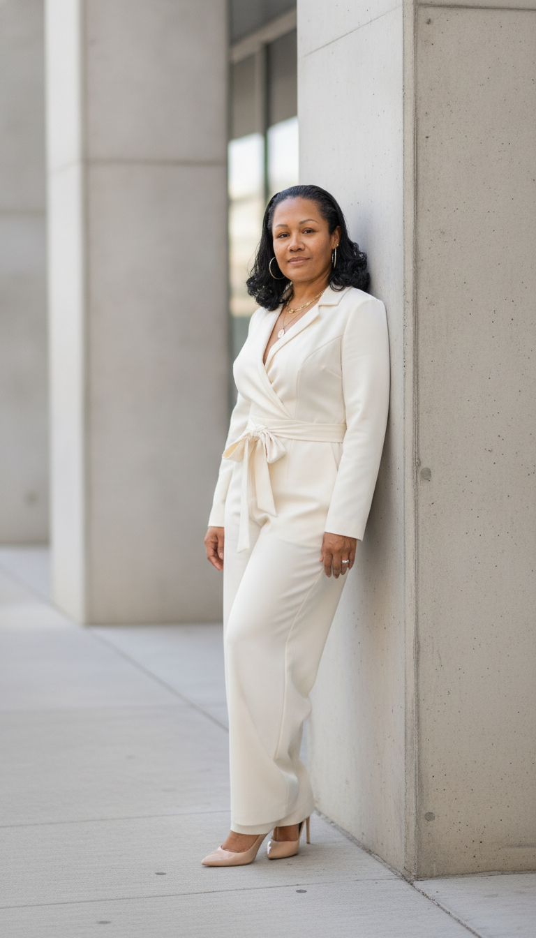 Jessica Scott standing in a bright, modern architectural space